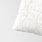 Wavy lines and tiny blooms - natural soft beige mushroom tones pattern Pillow Sham Gallery Image 4