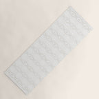 Wavy lines and tiny blooms - natural soft beige mushroom tones pattern Yoga Mat Gallery Image 1