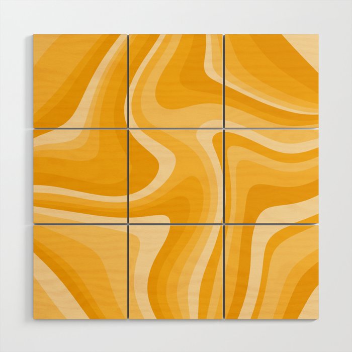 Abstract Wavy Stripes LXXXVI Wood Wall Art Gallery Image 1