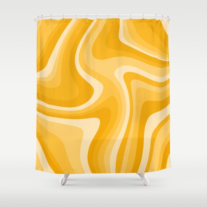 Abstract Wavy Stripes LXXXVI Shower Curtain Gallery Image 1