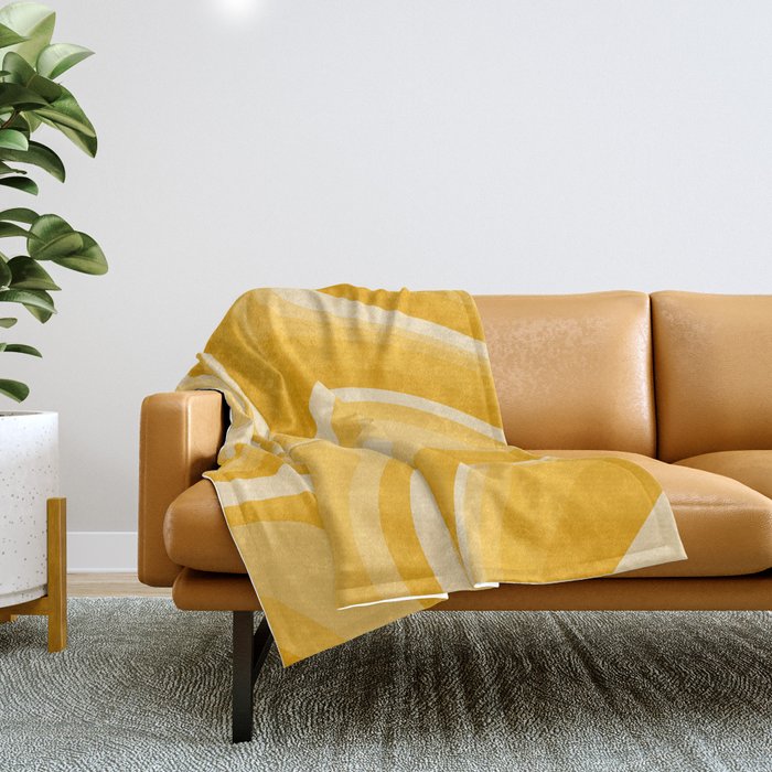 Abstract Wavy Stripes LXXXVI Throw Blanket Gallery Image 1