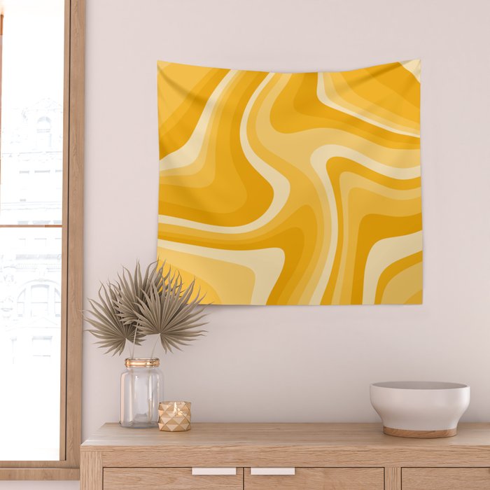 Abstract Wavy Stripes LXXXVI Wall Tapestry Gallery Image 2