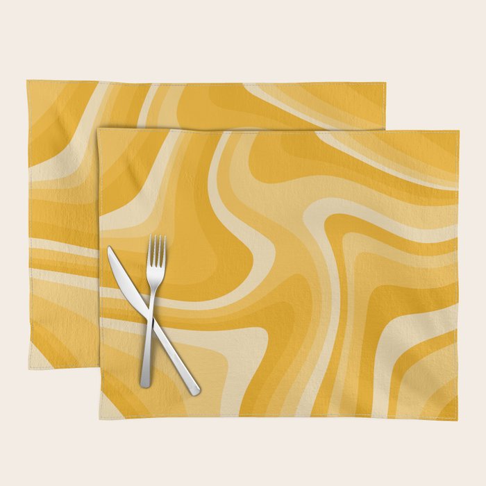 Abstract Wavy Stripes LXXXVI Placemat Gallery Image 1