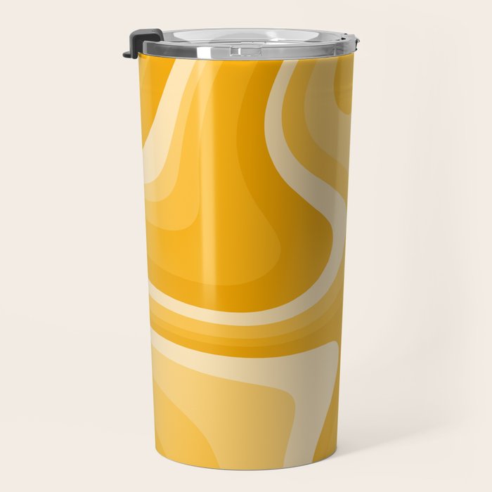 Abstract Wavy Stripes LXXXVI Travel Mug Gallery Image 3