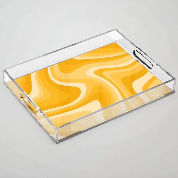 Abstract Wavy Stripes LXXXVI Acrylic Tray Gallery Image 1