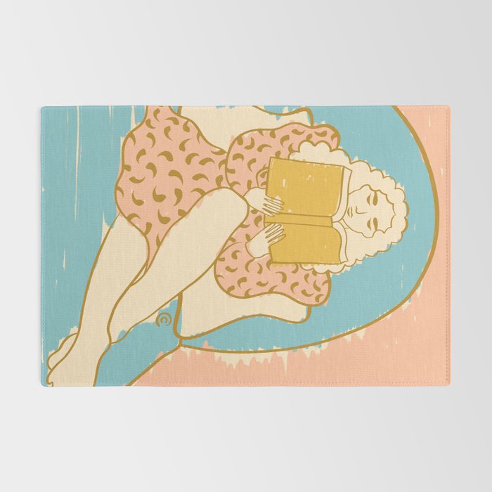 Portrait of a Woman Reading - Quiet Time 3 Rug Gallery Image 2