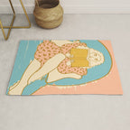 Portrait of a Woman Reading - Quiet Time 3 Rug Gallery Image 1