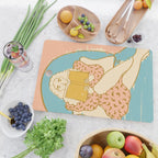 Portrait of a Woman Reading - Quiet Time 3 Cutting Board Gallery Image 2