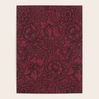 William Morris Poppy Dark Wine Claret Red Pattern Poster Gallery Image 4