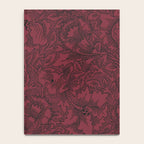 William Morris Poppy Dark Wine Claret Red Pattern Notebook Gallery Image 4