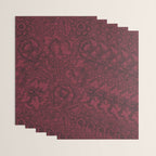 William Morris Poppy Dark Wine Claret Red Pattern Wrapping Paper Gallery Image 3