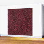 William Morris Poppy Dark Wine Claret Red Pattern Wall Mural Gallery Image 2
