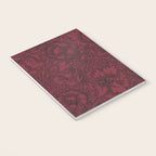 William Morris Poppy Dark Wine Claret Red Pattern Notebook Gallery Image 3