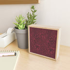 William Morris Poppy Dark Wine Claret Red Pattern Mini Art Print Gallery Image 2