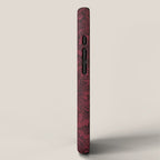 William Morris Poppy Dark Wine Claret Red Pattern iPhone Case Gallery Image 2