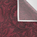 William Morris Poppy Dark Wine Claret Red Pattern Wall Tapestry Gallery Image 3