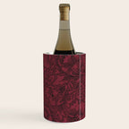 William Morris Poppy Dark Wine Claret Red Pattern Wine Chiller Gallery Image 3