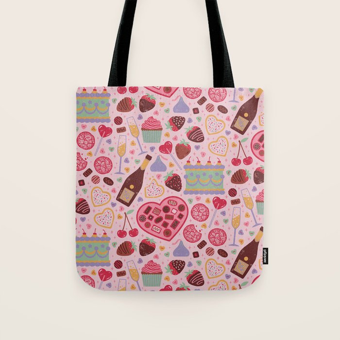 Candy Hearts Tote Bag Gallery Image 1