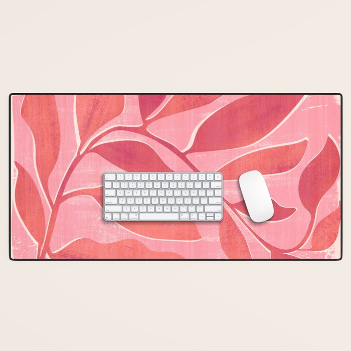 Dancing Queen - Pink Botanical Desk Mat Gallery Image 1