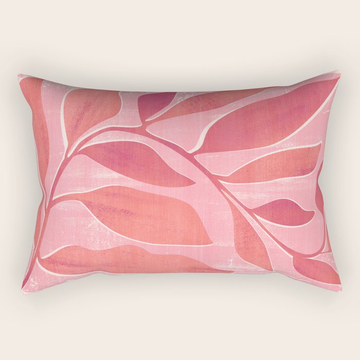 Dancing Queen - Pink Botanical Rectangular Pillow Gallery Image 2
