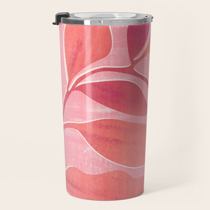 Dancing Queen - Pink Botanical Travel Mug Gallery Image 3