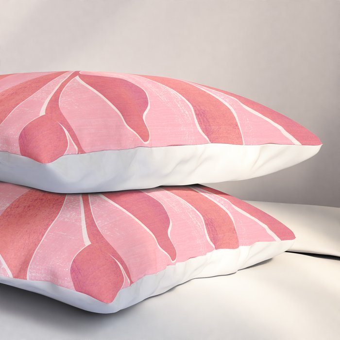 Dancing Queen - Pink Botanical Pillow Sham Gallery Image 3
