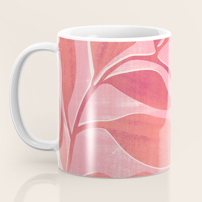 Dancing Queen - Pink Botanical Coffee Mug Gallery Image 3