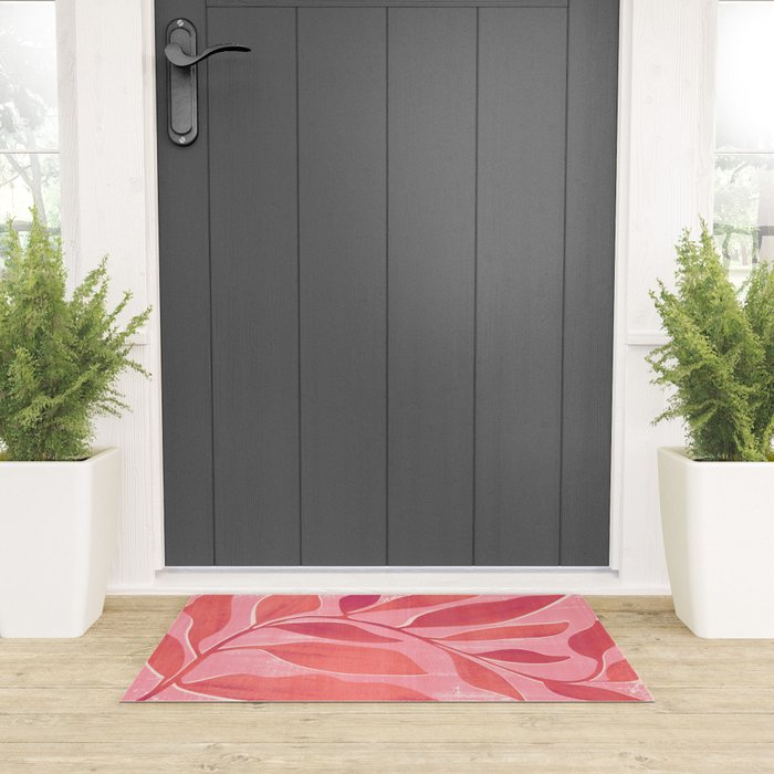Dancing Queen - Pink Botanical Welcome Mat Gallery Image 3