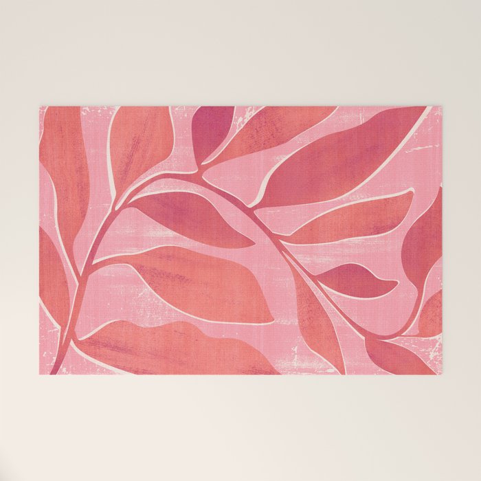 Dancing Queen - Pink Botanical Welcome Mat Gallery Image 1
