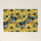Fairy wren and poppies in yellow Welcome Mat Gallery Image 1