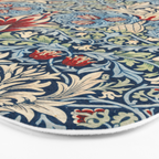 William Morris Vintage Snakeshead Blue & Red Pattern Bath Mat Gallery Image 3