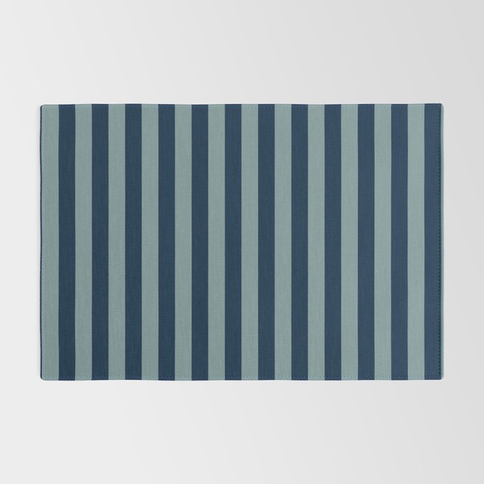 Classic Indigo Blue Cove Stripe Rug Gallery Image 2