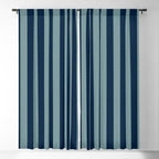Classic Indigo Blue Cove Stripe Window Curtain Gallery Image 5