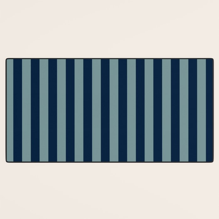 Classic Indigo Blue Cove Stripe Desk Mat Gallery Image 3
