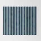Classic Indigo Blue Cove Stripe Throw Blanket Gallery Image 2