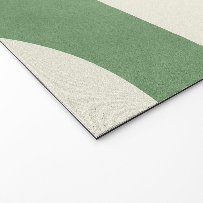 Abstract Lines Composition - Green Yellow Welcome Mat Gallery Image 2