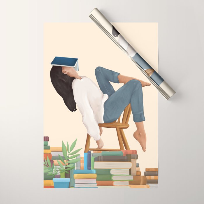 Lost in my books Wrapping Paper Gallery Image 1