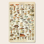 Vintage Mushroom & Fungi Chart by Adolphe Millot Cutting Board Gallery Image 1