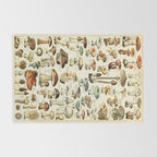 Vintage Mushroom & Fungi Chart by Adolphe Millot Rug Gallery Image 2