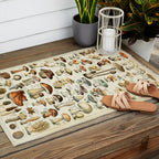 Vintage Mushroom & Fungi Chart by Adolphe Millot Outdoor Rug Gallery Image 2