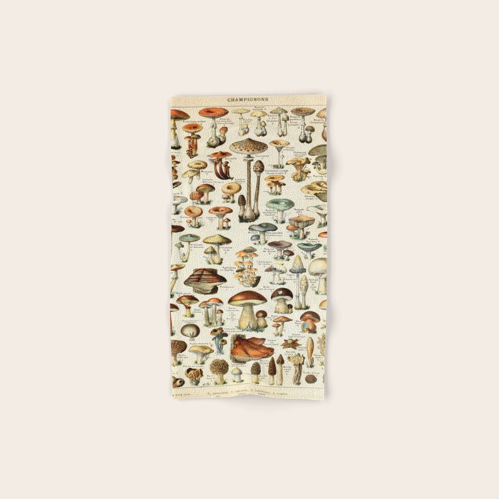 Vintage Mushroom & Fungi Chart by Adolphe Millot Bath Towel Gallery Image 1