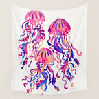 Jellyfish - Magenta Palette Wall Tapestry Gallery Image 4