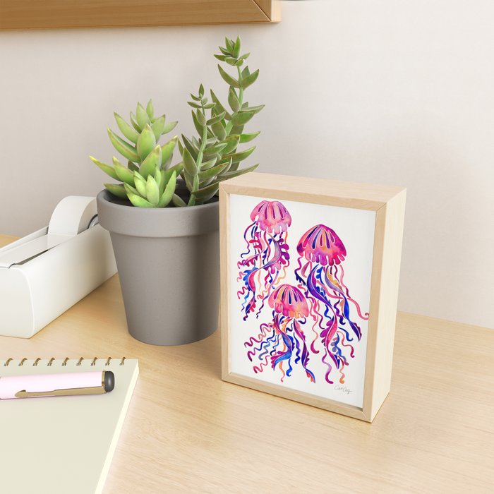 Jellyfish - Magenta Palette Mini Art Print Gallery Image 2