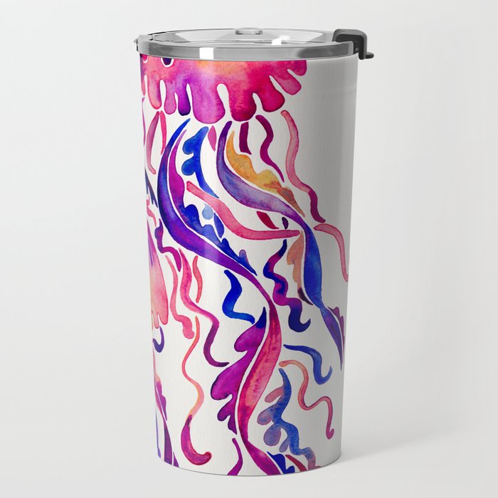 Jellyfish - Magenta Palette Travel Mug Gallery Image 2