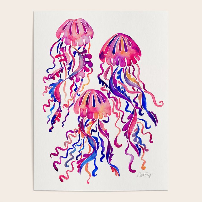 Jellyfish - Magenta Palette Poster Gallery Image 4