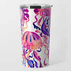 Jellyfish - Magenta Palette Travel Mug Gallery Image 1