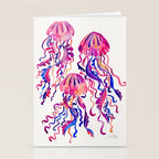 Jellyfish - Magenta Palette Stationery Card Gallery Image 2