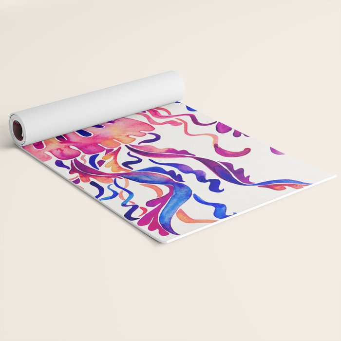 Jellyfish - Magenta Palette Yoga Mat Gallery Image 2