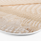 Boho crochet beach umbrella close-up, neutral minimalist summer photo Bath Mat Gallery Image 3