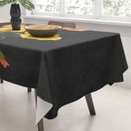 Field Wildflowers Black Tablecloth Gallery Image 3